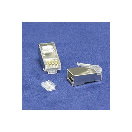 Bestlink Netware RJ45 CAT6 Shielded Plug Solid 50 Micron 3-Prong w/Inserter, 100pk 101230